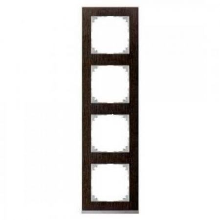 MTN4040-3671 (MTN4040-3671) Рамка 4-постовая Merten M-Pure Decor. венге. Schneider Electric