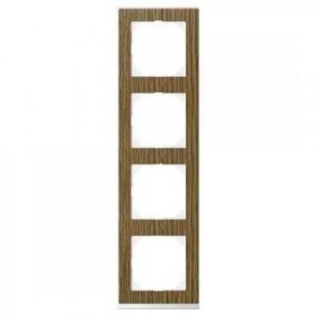 MTN4040-3674 (MTN4040-3674) Рамка 4-постовая Merten M-Pure Decor. дуб белый. Schneider Electric