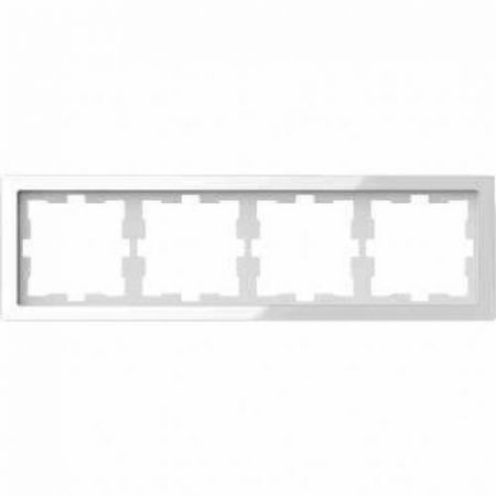 MTN4040-6520 (MTN4040-6520) Рамка 4-постовая Merten D-Life. белый кристалл. Schneider Electric