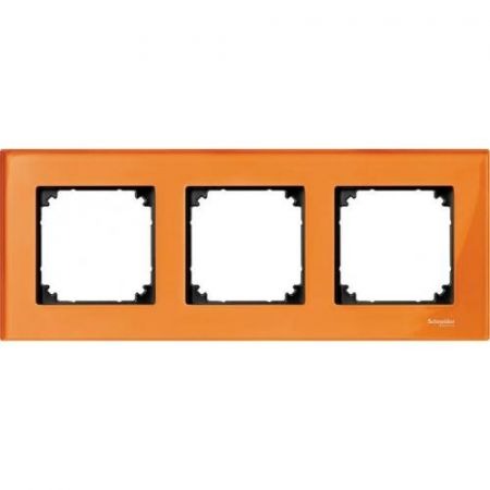 MTN404302 (MTN404302) Рамка 3-постовая Merten M-Elegance Стекло. кальцит. Schneider Electric