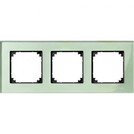 MTN404304 (MTN404304) Рамка 3-постовая Merten M-Elegance Стекло. изумруд. Schneider Electric
