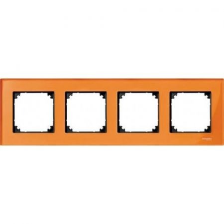 MTN404402 (MTN404402) Рамка 4-постовая Merten M-Elegance Стекло. кальцит. Schneider Electric