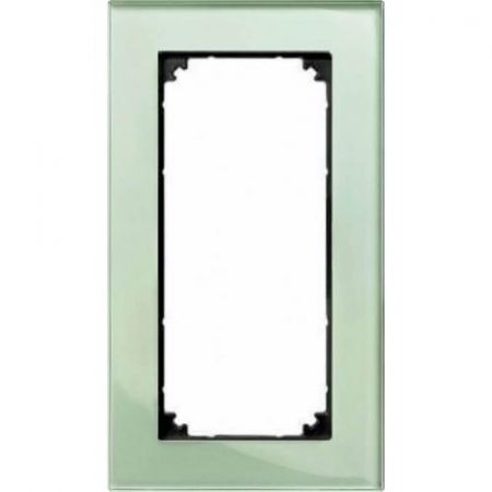 MTN404804 (MTN404804) Рамка 2-постовая без перегородки Merten M-Elegance Стекло. изумруд. Schneider Electric