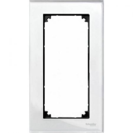 MTN404819 (MTN404819) Рамка 2-постовая без перегородки Merten M-Elegance Стекло. бриллиант. Schneider Electric