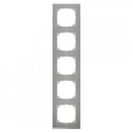 MTN4050-3646 (MTN4050-3646) Рамка 5-постовая Merten M-Pure Decor. сталь. Schneider Electric