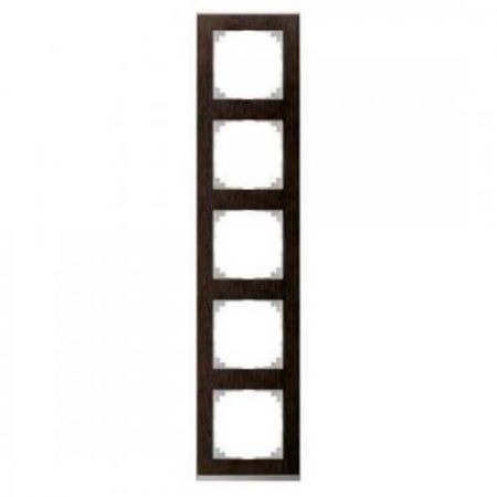 MTN4050-3671 (MTN4050-3671) Рамка 5-постовая Merten M-Pure Decor. венге. Schneider Electric