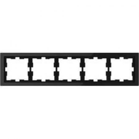 MTN4050-6503 (MTN4050-6503) Рамка 5-постовая Merten D-Life. черный оникс. Schneider Electric