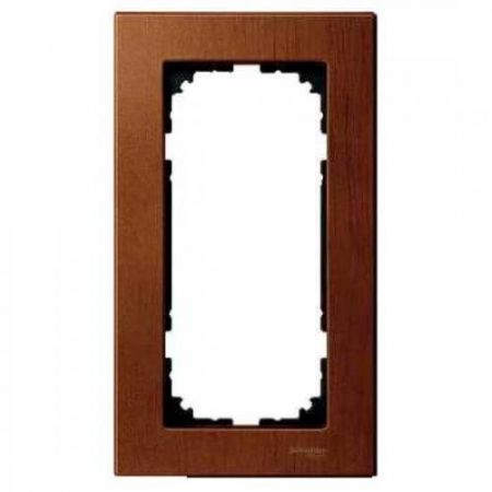 MTN4058-3472 (MTN4058-3472) Рамка 2-постовая без перегородки Merten M-Elegance Дерево. вишня. Schneider Electric