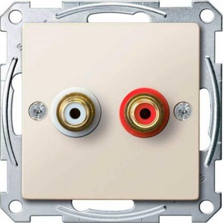 MTN4350-0344 (MTN4350-0344) Механизм аудио розетки Merten. бежевый. Schneider Electric