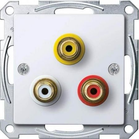 MTN4351-0325 (MTN4351-0325) Механизм аудио/видео розетки Merten. белый. Schneider Electric