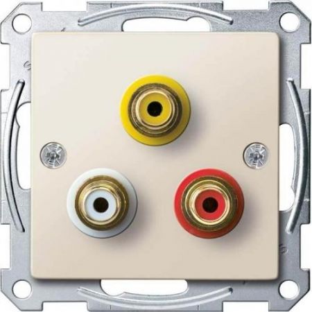 MTN4351-0344 (MTN4351-0344) Механизм аудио/видео розетки Merten. бежевый. Schneider Electric
