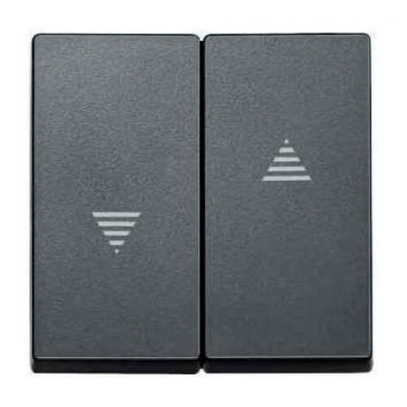 MTN435514 (MTN435514) Двойная клавиша для клавишного и кнопочного выключателя рольставней Merten System M. антрацит. Schneider Electric