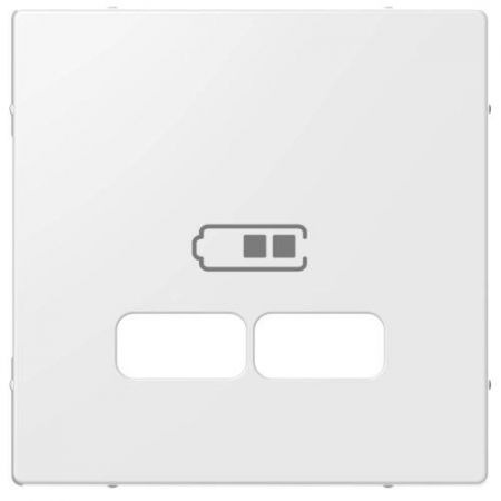 MTN4367-0319 (MTN4367-0319) Накладка Merten для USB-розетки с двумя разъёмами. полярный белый. Schneider Electric