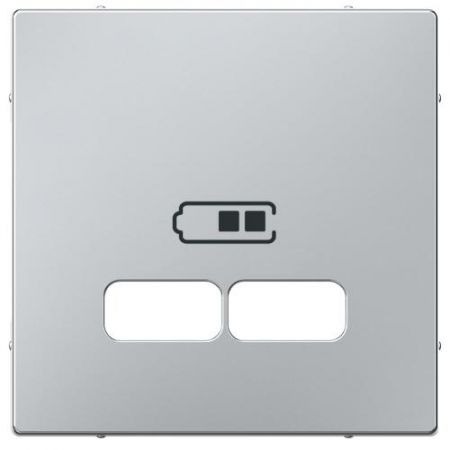MTN4367-0460 (MTN4367-0460) Накладка Merten для USB-розетки на 2 разъёма. алюминий. Schneider Electric