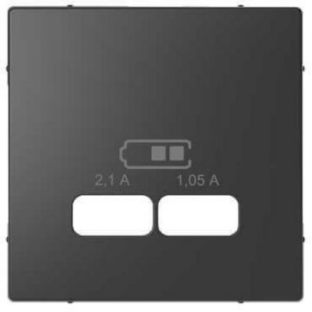 MTN4367-6034 (MTN4367-6034) Лицевая панель для USB-розетки Merten D-Life. антрацит. Schneider Electric