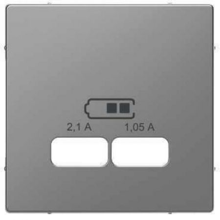 MTN4367-6036 (MTN4367-6036) Лицевая панель для USB-розетки Merten D-Life. нержавеющая сталь. Schneider Electric