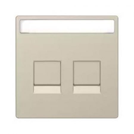 MTN4564-6033 (MTN4564-6033) Лицевая панель для 2-мод.разъемов RJ Merten D-Life. сахара. Schneider Electric