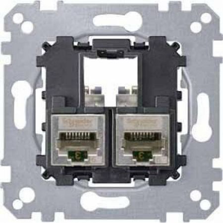 MTN4575-0012 (MTN4575-0012) Механизм компьютерной розетки RJ45 2 поста. кат. 5 STP. Schneider Electric
