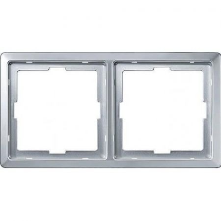 MTN481260 (MTN481260) Рамка 2-постовая Merten Artec. алюминий. Schneider Electric