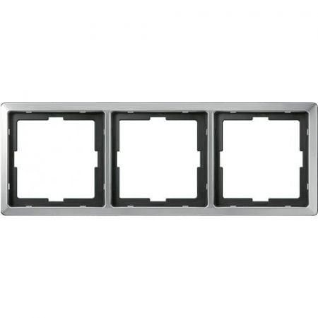MTN481346 (MTN481346) Рамка 3-постовая Merten Artec. стальной. Schneider Electric