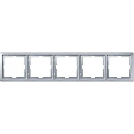 MTN481560 (MTN481560) Рамка 5-постовая Merten Artec. алюминий . Schneider Electric
