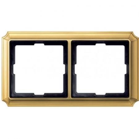 MTN483221 (MTN483221) Рамка 2-постовая Merten Antique. блестящая латунь. Schneider Electric