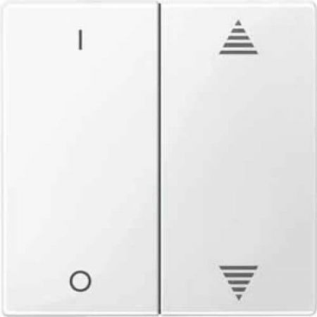 MTN619519 (MTN619519) Клавиша для модуля 2-кнопочного выключателя KNX с символами I/0 и вверх/вниз Merten System M. полярно-белый. Schneider Electric