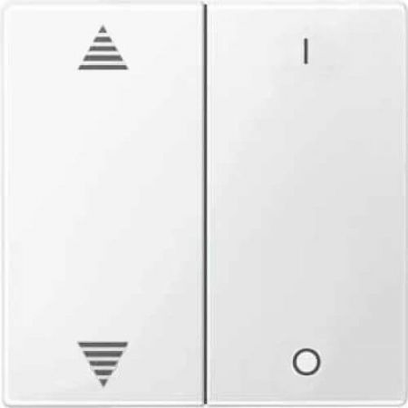 MTN619619 (MTN619619) Клавиша для модуля 2-кнопочного выключателя KNX с символами I/0 и вверх/вниз Merten System M. полярно-белый. Schneider Electric
