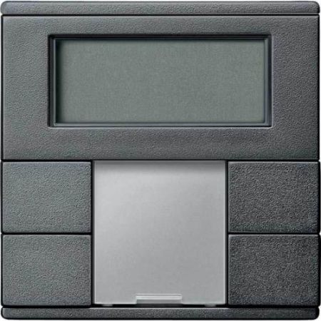 MTN6212-0414 (MTN6212-0414) 2-кнопочный выключатель с терморегулятором KNX plus Merten System M. антрацит. Schneider Electric