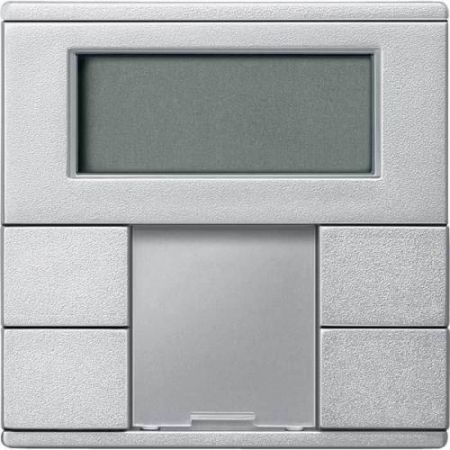 MTN6212-0460 (MTN6212-0460) 2-кнопочный выключатель с терморегулятором KNX plus Merten System M. алюминий. Schneider Electric