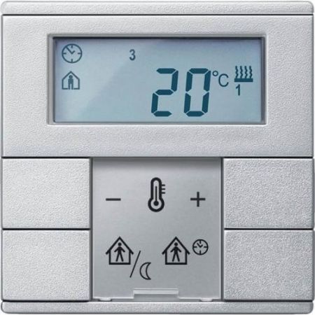 MTN6241-0460 (MTN6241-0460) Терморегулятор KNX с дисплеем Merten System M. алюминий. Schneider Electric