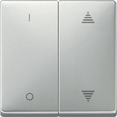MTN626646 (MTN626646) Клавиша для модуля 2-кнопочного выключателя KNX с символами I/0 и стрелками вверх/вниз Merten System Design. сталь. Schneider Electric