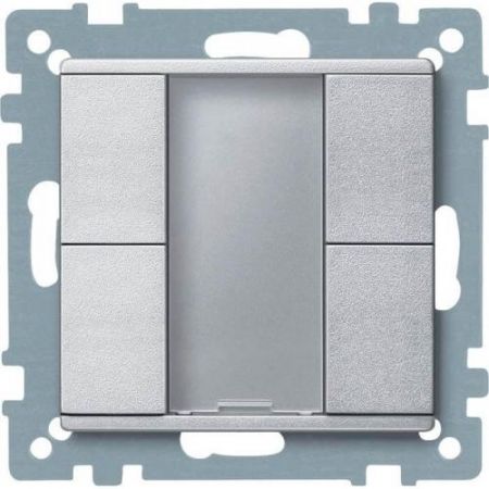 MTN627660 (MTN627660) 2-кнопочный выключатель KNX plus Merten System M. алюминий. Schneider Electric