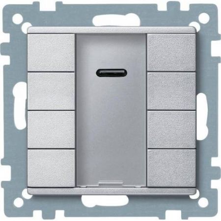 MTN627960 (MTN627960) 4-кнопочный выключатель KNX plus с ик-приемником Merten System M. алюминий. Schneider Electric