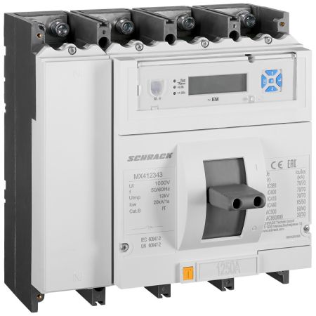 (MX412343) Автоматический выключатель MX 4P 1250A. 70кА тип EM. габарит 4. Schrack Technik