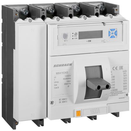 (MX416343) Автоматический выключатель MX 4P 1600A. 70кА тип EM. габарит 4. Schrack Technik