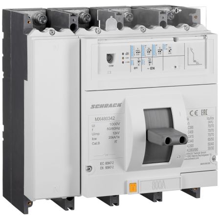 (MX480342) Автоматический выключатель MX 4P 800A. 70кА тип EN. габарит 4. Schrack Technik
