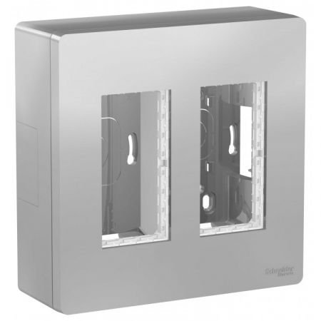 (NU122454) Блок открытой установки unica system. 2х2. UNICA NEW графит. Schneider Electric