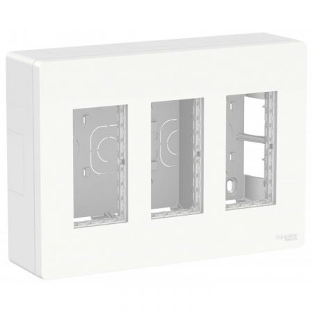 (NU174430) Блок скрытой установки unica system. 4х2. UNICA NEW алюминий. Schneider Electric