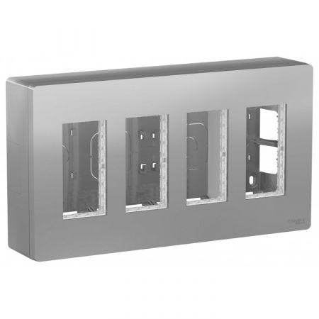 (NU124454) Блок открытой установки unica system. 4х2. UNICA NEW графит. Schneider Electric