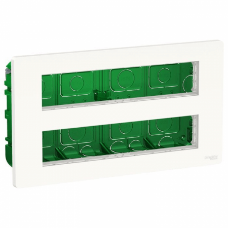 (NU171820) Блок скрытой установки unica system. 2х4. UNICA NEW антибактериальный белый. Schneider Electric