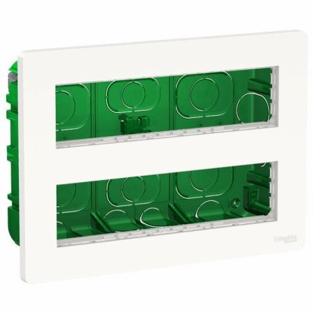 (NU172430) Блок скрытой установки unica system. 2х2. UNICA NEW алюминий. Schneider Electric