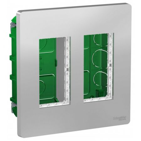 (NU172418) Блок скрытой установки unica system. 2х2. UNICA NEW белый. Schneider Electric