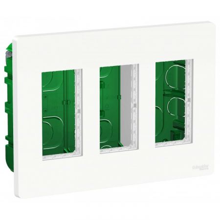 (NU123418) Блок открытой установки unica system. 3х2. UNICA NEW белый. Schneider Electric