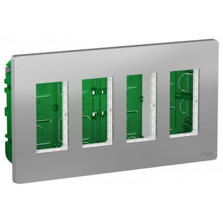 (NU174418) Блок скрытой установки unica system. 4х2. UNICA NEW белый. Schneider Electric