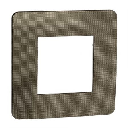 (NU280251) Рамка 1-постовая. Unica Studio бронза (бежевый). Schneider Electric