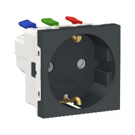 (NU341018) Механизм компьютерной розетки одиночная RJ45. кат.5 UTP. 1 модуль UNICA NEW белый. Schneider Electric