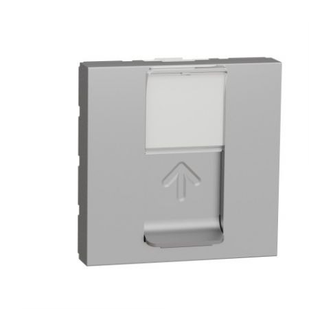 (NU341554) Механизм компьютерной розетки RJ45 одиночная. кат.6 UTP. 2 модуля. UNICA NEW графит. Schneider Electric