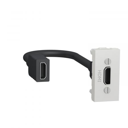 (NU341718) Механизм компьютерной розетки одиночная RJ45. кат.6 STP. 2 модуля. UNICA NEW белый. Schneider Electric