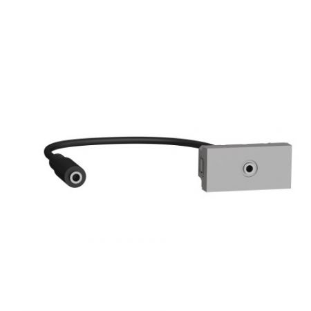 (NU343354) Розетка Minijack. 1 модуль. UNICA NEW графит. Schneider Electric